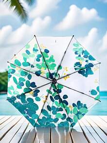 1 Peça Guarda-chuva Dobrável de Grama de Chuva, Ultralight Portátil de Liga de Alumínio, Proteção UV, Guarda-chuva de Chuva para Uso Externo