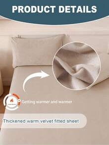 2/3pcs Beige Velvet Fitted Sheet Set Warm Soft Solid Fuzzy Fitted Sheet Set King Queen Full Twin Size, Luxury Super Soft Cozy Comfy Bottom Sheet With 11.8" Deep Pocket,Suitable For Fall Winter And Spring 1Fitted Sheet+1/2Pcs Pillowcases Domitory Bedding Back School Bedding