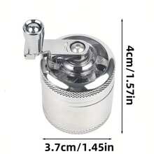 Molinillo manual de uso intensivo - Construcción de acero inoxidable, diseño de molienda de doble capa, apto para especias, hierbas, café, tabaco. No se necesita electricidad. Ideal para el hogar, camping, uso en la cocina. Regalo perfecto para chefs y entusiastas de la cocina. Molinillo de hierbas, apariencia elegante, sensación metálica, diseño compacto, molienda multinivel. Esencial para aventureros al aire libre. Molinillo de café manual, molinillo de metal, mini molinillo