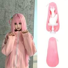 Heat Resistant Chemical Fiber Wigs Daily Wear Women Wigs Sweet Cute Wigs Prom Party Wigs Natural Hair - 粉色 - 查看 1