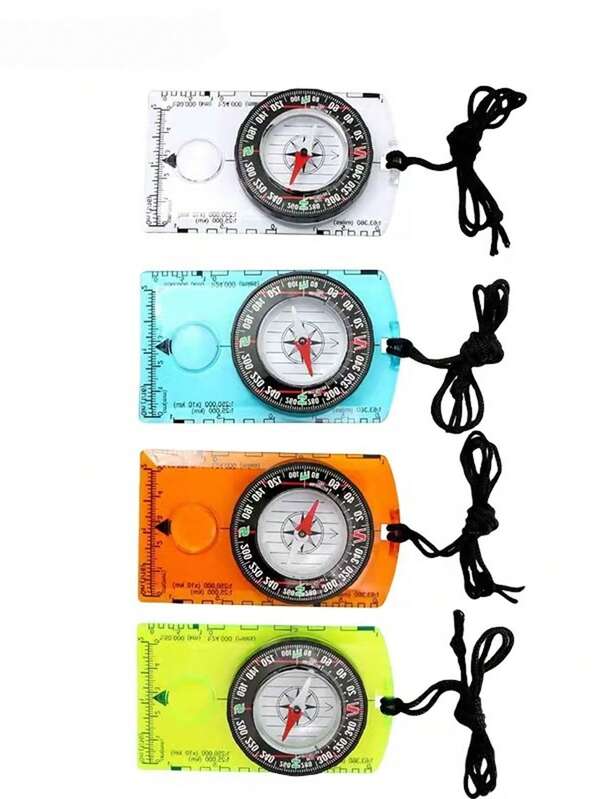 1 pieza Brújula multifuncional para exteriores con escala de mapa, lupa, brújula con tapa de cobre, escala de mapa de colores, escala topográfica, brújula de orientación, brújula para exteriores, topografía profesional, emergencia diaria, precisa, imparcial, calibración a nivel centimétrico, de grado profesional, brújula de navegación precisa
