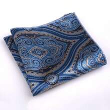 1 Gentleman's Antique Patterned Pocket Handkerchief, Men's Suit Pocket Handkerchief, British Retro Patterned Pocket Handkerchief, Men's Suit Pocket Handkerchief, Dress Chest Handkerchief, Handkerchief