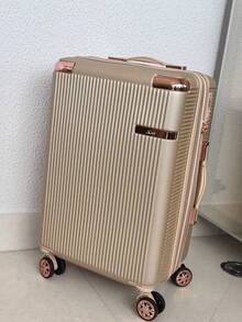 10kg Carry-On Luggage With 360° Wheels Travel Hand Luggage - 金色 - 查看 2