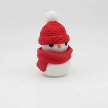 3D Printed Christmas Decoration Snowman Collectible Gift Figurine Stress-Relieving Squeeze Decorations Creative Pressure-Relieving Snowman Decorations