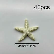 20pcs Resin Starfish Decorations, 1.18 Inch - Perfect For Weddings, Holidays, Home Crafts, Home Decor Ornaments & Accessories Best Gifts Birthday Graduation