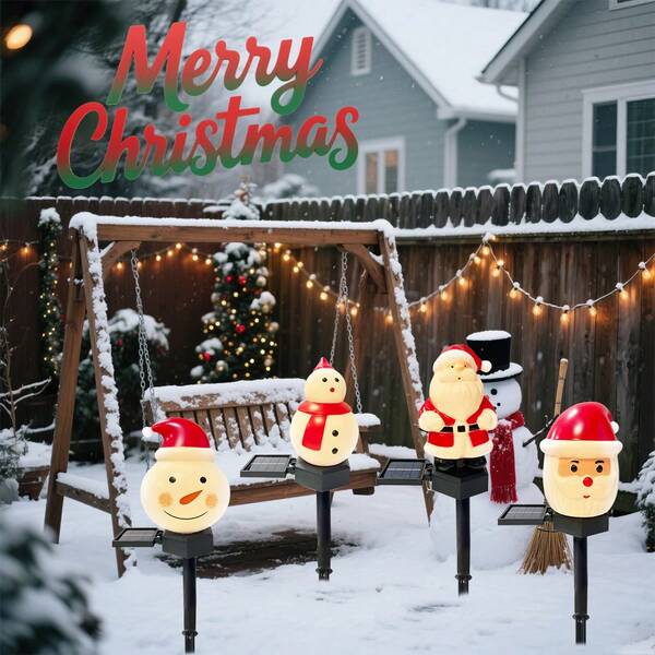 1 Peça Decoração de Sinal de Jardim Externo de Natal Luz Solar Boneco de Neve e Papai Noel Luzes de Jardim para Pátio Residencial, Varanda, Gramado, Festa de Natal, Decoração de Natal (4 Estilos para Escolher) Decoração de Natal NATAL Decoração Árvore de Natal Decoração de Presente Decoração de Ação de Graças Casamento Decoração Doméstica Decoração de Outono Decoração de Aniversário Suprimentos de Festa Decoração Interna e Externa Jardim Decoração de Feriado Festival Decoração de Halloween Decoração de Parede Enfeites de Halloween