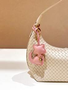 1PC PU Leather Cartoon Cat Keychain – Cute Kawaii Kitten Bag Charm & Keyring, Fashion Animal Pendant Gift, Keychain Accessories Car Pendant Can Be Used For Bag Pendant Pendant. Gift Accessories Decor Present Car Women Key Chain Charms Back To School Supplies