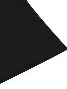 Camiseta de Verano Casual para Hombre con Cuello Redondo de Poliéster (Poliéster) con Retrato - Negro - Ver 5