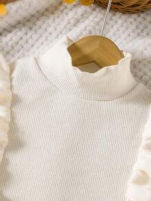 2件套大龄女童长袖立领上衣+PU皮革迷你裙，秋冬 - 彩色 - 查看 4