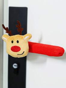 1pc Christmas Door Handle Decorations, Santa Claus Door Handle Gloves, Christmas Tree Decorations, Christmas Decoration Cartoon Protective Covers, Santa Claus Door Handle Gloves, Christmas Tree Decoration Room Protective Covers, Christmas Decoration Pendants, Holiday Party Small Gifts, Room Coverings