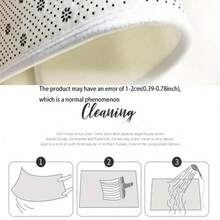 1PC Fun Quick Dry Bathroom Mat Absorbent Non-Slip Bathroom Rug Thin Starter Bathroom Floor Mat For Bathtub, Shower Room, Sink Home Bathroom Decor Floor Carpet Outdoor Rug Door Mat Summer Bathroom Accessories - Black and White - View 6