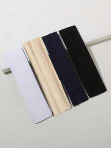 2/3/4pcs Solid Color Sports Style Headbands Suitable For Daily Life And Sports Casual Hair Band Turban Headband Sweatband, School Stuff, College Fall Winter Hair Accessories For Women For Vacation Outfits Woman Women Bandanas Fashion Women Scarf - Multicolor - View 7