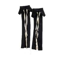 Autumn And Winter Atmosphere Dressing, Layered Socks, Women's Fashion Straps, Calf Sleeves, Slit, Girls' Pile Socks - 黑色 - 查看 5