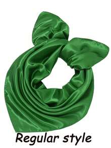1pc Solid Color Scarf, Comfortable, Elegant, Unique, Classic, Versatile, Fashionable Women's Scarf For Spring/Autumn For Dress - Green - View 12