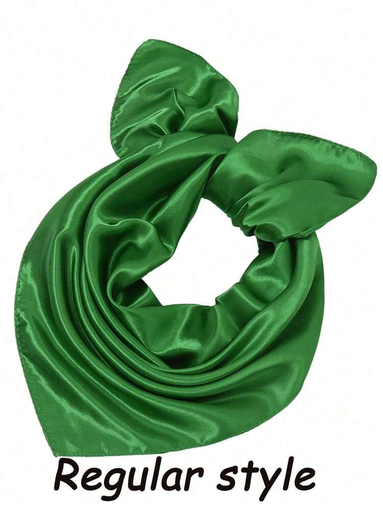 1 chiếc khăn quàng cổ màu trơn, thoải mái, thanh lịch, độc đáo, cổ điển, đa năng, thời trang dành cho nữ, thích hợp cho mùa xuân/thu, đi biển, nghỉ lễ, du lịch. Vật dụng cần thiết khi đi du lịch. - màu xanh lá - Xem 11