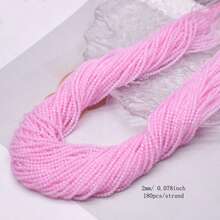 2毫米 1串 180颗 玻璃珠 小刻面玻璃吊坠隔珠 用于珠宝制作 DIY配件 - 2mm 瓷料小珠子 - 查看 15