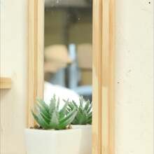 1 pièce Porte-plante mural créatif en acrylique et bois fileté, décoration d'intérieur artisanale