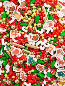 85 g/3 uncje, posypka cukrowa do dekoracji świątecznych, mieszanka posypek do dekoracji pieczonych ciast, babeczek, ciasteczek, lodów, nadaje się na imprezy bożonarodzeniowe i noworoczne, artykuły świąteczne, ozdoby świąteczne, piżamy świąteczne, prezenty świąteczne, dekoracje świąteczne