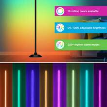 1pc/Set RGBIC LED Floor Corner Lamp, Home Decor, Minimalist Dimmable Ambiance Light, Controllable Via App, Remote, Button, Adjustable Height, Music Sync, Timer, 49 Inch (124cm) Tall, Suitable For Living Room, Bedroom, Home, Office, Christmas Party, Halloween Decoration - 落地燈 - 查看 4