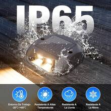 Quntis 12 Pack Luces para Escalones de Cubierta, Luz LED Iluminación Unidireccional, Lámpara Solares Exteriores IP65 Impermeable para Jardín, Camino, Césped, Patio, Patio, Blanco Cálido - Blanco Cálido/Iluminación Unidireccional - Ver 7