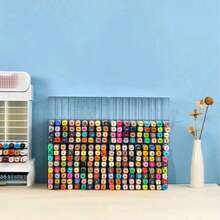 1 Juego de Caja de Almacenamiento de Bolígrafos de Marcador Escritorio, Compartimento de Almacenamiento de Bolígrafos de Acuarela, Caja de Almacenamiento Rectangular Transparente Simple de 18 Agujeros, Puede Almacenar 72 Bolígrafos de Marcador, para Oficina/Aula/Escuela/Dormitorio/Escritorio.