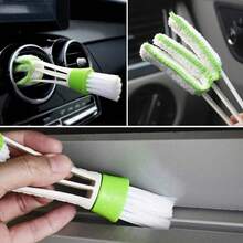 Cleaning Brush For Air Outlet Of Two-Headed Car Air Conditioner, Soft Brush For Instrument Panel Dusting, And Cleaning Articles For Interior Decoration - Default - View 9