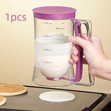 Pancake Batter Dispenser - 4-Cup Batter Dispenser With Squeeze Handle For Pancakes, Waffles, Muffins, And Crepes - Baking Tools By Chef Buddy (Purple,Red) - 升級款1個紫色 - 查看 11
