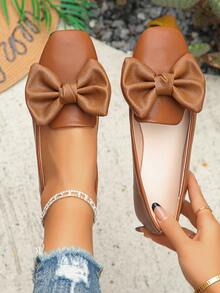 Brązowy PU-Brązowy Duży Łuk