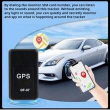 磁性迷你 GPS 定位器，具有实时更新、地理围栏、低电量警报功能 - USB 可充电锂电池 400-1.0mAh，用于车辆安全保障 - 彩色 - 查看 7