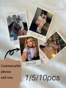 1/5/10pcs Custom Photo Booth Prints,Mini Prints, Keepsake Gift, Photo Print, Uni Room Decor, Pictures Print, Personalized Decoration Customized Couple Photos, DIY Customized Birthday And Christmas Gifts, Anniversary Gifts,Graphic Print (5 Inch),Multi-Functional, Ornamental,Reusable,Exquisite,Stylish,High-Quality,Colorful,Modern,Custom,Personalized,Unique,Ideal Gifts For Him,Ideal Gifts For Her,Boyfriend,Dad,Girlfriend,Mom,Family,Friends,Tea Room,Home,Garden,Office,For Anniversaries,For Valentine's Day,For Mother's Day,For Birthdays,For Father's Day,For Graduation,For Weddings,For Housewarming,Customized Home Decor Supplies