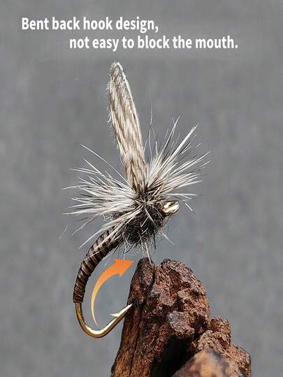 Juego de 5 señuelos de mosca seca TACKLEPIONEER - Diseño realista de señuelos de mosca artificial para trucha y lubina, colores mixtos, material de acero al carbono, herramientas de pesca - Accesorios de pesca - Pesca - Señuelos | Cebo perfecto para el Día de San Valentín, Acción de Gracias, Navidad, Año Nuevo, Día del Padre, Accesorios de pesca con mosca