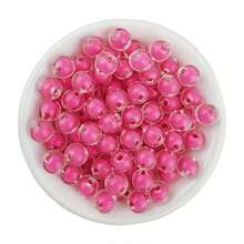 50pcs 8mm Round Transparent Acrylic Beads Loose Spacer Beads For Jewelry Making DIY Handmade Accessories