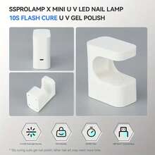 Mini UV Light For Gel Nails, Rechargeable LED Nail Lamp With 2 Timers, Cordless Portable UV Light For Fast Curing - White - View 2