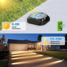 Quntis 12 Pack Luces para Escalones de Cubierta, Luz LED Iluminación Unidireccional, Lámpara Solares Exteriores IP65 Impermeable para Jardín, Camino, Césped, Patio, Patio, Blanco Cálido - Blanco Cálido/Iluminación Unidireccional - Ver 4