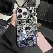 Funda de teléfono Anime  para iPhone 16, 15, 14 Pro Max, 13, 12, 11 Pro, X, XR, XS Max, 8, 7 Plus - Cubierta trasera mate a prueba de golpes, accesorios móviles, cultura pop, impresión UV, cubierta duradera, entusiastas de la cultura pop, entusiastas de la tecnología - Mezcla de colores - Ver 4