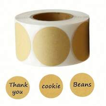 1PC 500 Pcs/Roll, Kraft Paper Label Stickers, Used For Gift Sealing Decoration, Item Classification Name Stickers, Planner Stickers, Scrapbook Supplies, Planner, Classroom Decor, School Supplies, Tags, Luggage Tag, Price Tags, Halloween Labels, Back To School Tags, Holiday Gift Stickers, Baking Decorations, Cupcake Labels, Cookie Tags, Party Favor Stickers, Seasonal Craft Supplies - Brown - View 11