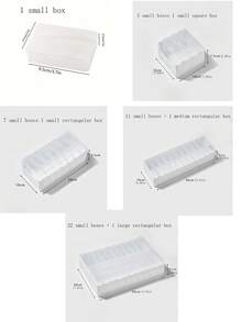 1PC Data Cable Storage Box Set, Utility Drawer Storage, Household Multi-Functional Grid Card Nail Art Organizer Box, Suitable For Bedroom, Living Room, Bathroom Data Cable, Beauty Storage And Organization, National Day Must-Have Goods, Portable Storage Box - Multicolor - View 2