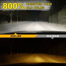2颗6000K H4/9003 H7 H11 9005/HB3 9006/HB4 881超亮50W 12000LM LED汽车雾灯灯泡，即插即用，亮度比卤素灯高750%，IP68防水，航空铝合金外壳，1:1精准光束模式 - V2 - 查看 5