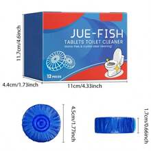 JUE FISH Toilet Cleaning Tablets / Toilet Blue Bubble Powerful Cleaning Tablets, Household Toilet Cleaner To Remove Stains, Odor And Grease, Fresh Scent - Suitable For Toilet Deodorizing And Cleaning, Keeps Bathroom Hygiene! Take One Cleaning Tablet, Put It In The Toilet Tank, The Cleaning Agent Will Slowly Dissolve In The Tank, And Flush The Toilet To Clean. It Can Also Clean The Toilet. Household Toilet Cleaner To Remove Limescale, Odor And Stains, Fresh Scent