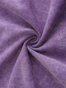 Loose-Fit   Cloud Vintage Wash T-Shirt - Men's 230g Heavyweight Cotton Tee, Retro Anime Graphic Print, Oversized Casual Summer Top, Soft & Breathable Streetwear, Perfect Gift For Anime Fans And Holiday Wear - 紫色 - 查看 3