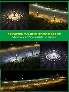 6Pack Ultra Bright Solar Outdoor Lights Decorative, Faster Charge Solar Pathway Garden Lights Up To 12H Auto On/Off, Solar Lights Outdoor Waterproof For Walkway Yard Lawn(1/2/6Pack) - Multicolor - View 9