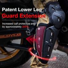 - Protector de rodilla para motocicleta, antideslizante, 2 en 1, ajustable, proteccin de rodilla de motocross, armadura de carreras - 2 negros, 2 unidades - Ver 5