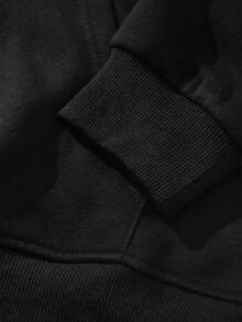 Sudadera con Capucha Estampada de Moda para Hombres - Negro - Ver 5