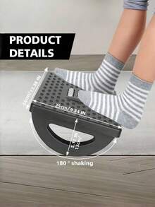 1个符合人体工学的办公脚踏 - 带按摩滚轮的桌面脚踏 - 家用办公配件，提供最大的舒适度和支撑力！ - 彩色 - 查看 3