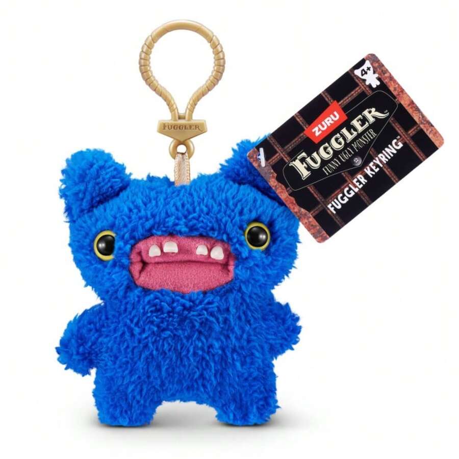 ZURU Fuggler Cute Monster Keychain About 4.5inch Cute Monster Funky Tooth Ugly Funny Adult Interesting Doll Perfect Gift For Collection Birthday