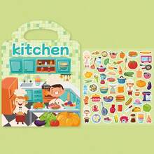 Libros de pegatinas reutilizables, pegatinas de aprendizaje temprano para niños, libros de pegatinas silenciosos, multiescena, adecuados como regalos de Navidad y Año Nuevo - Multicolor - Ver 10