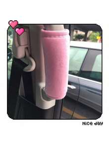 1 Luva Rosa/Preta Fofa Para Maçaneta De Porta Da General Motors, Capa Para Maçaneta De Apoio De Braço Interno, Capa Para Freio De Mão, Protetor De Maçaneta De Carro - Puxe as luvas - Ver 7