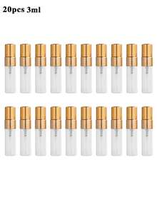 56件組便攜玻璃香水分裝瓶，10ml/5ml/2ml/3ml迷你旅行可重複填充瓶，鋁製噴霧瓶附細霧噴嘴，金色與銀色，含6件分裝工具，無味，旅行分裝瓶套組，迷你洗手液分裝瓶，香水分裝 - 彩色 - 查看 28