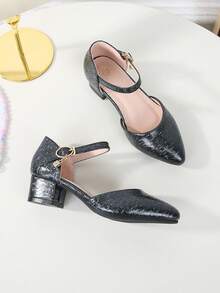 Giày đế mềm mới năm 2026, giày cao gót mũi nhọn thời trang dành cho tuổi teen, thích hợp cho các bữa tiệc ngoài trời, mùa xuân thu, mọi mùa, phù hợp cho nữ sinh. - màu đen - Xem 3