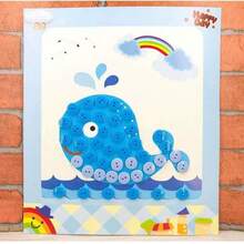 2/5/10/20 Stücke zufällige DIY Knopf Kunst Aufkleber, Bastelmaterial für Kinder, Kreatives Knopf Malen für Kinder von 3-6 Jahren, Lernspielzeug, Geschenk zum Lehrertag, Förderung der Hand-Augen-Koordination & Eltern-Kind-Interaktion